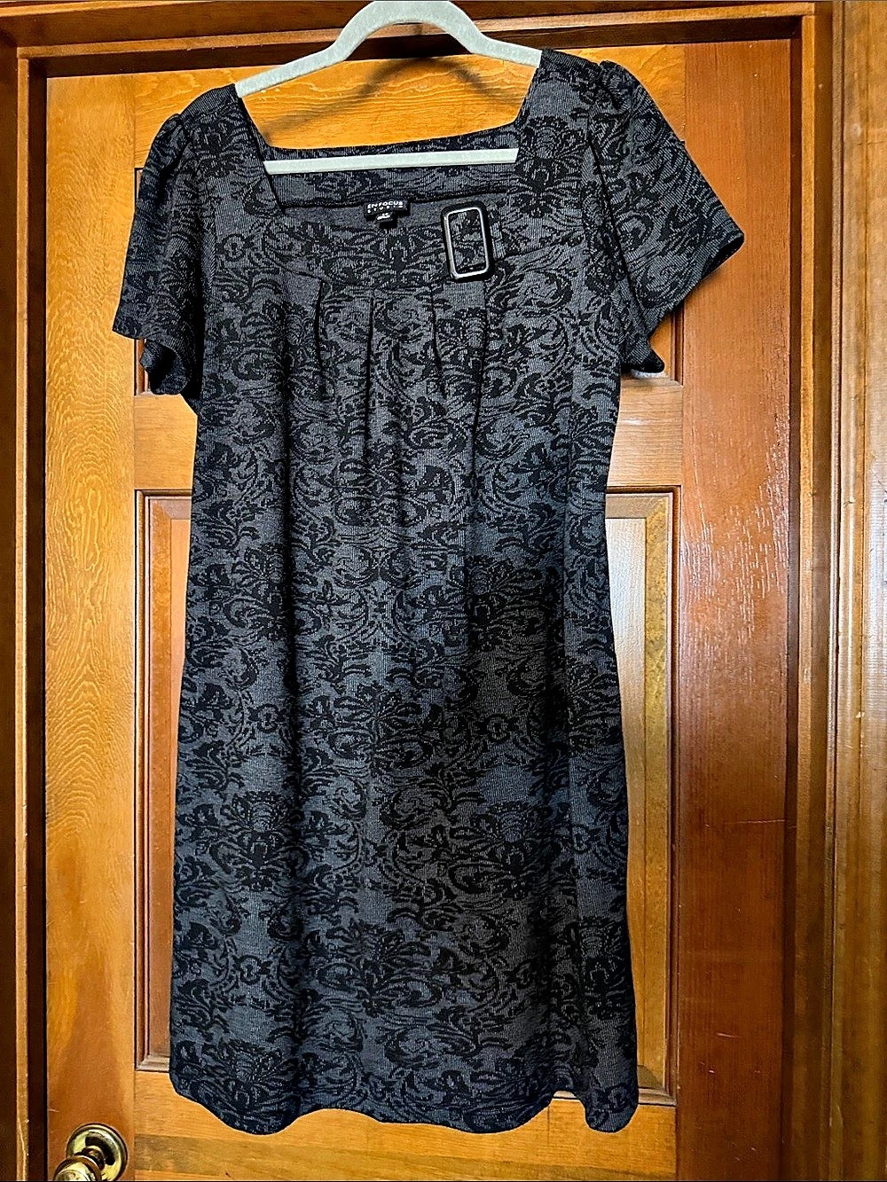 Enfocus Studio Floral  Dress in Black Size Small Like New